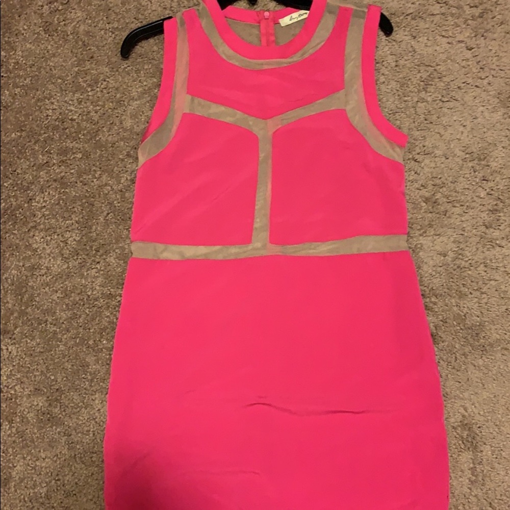Pink mesh dress